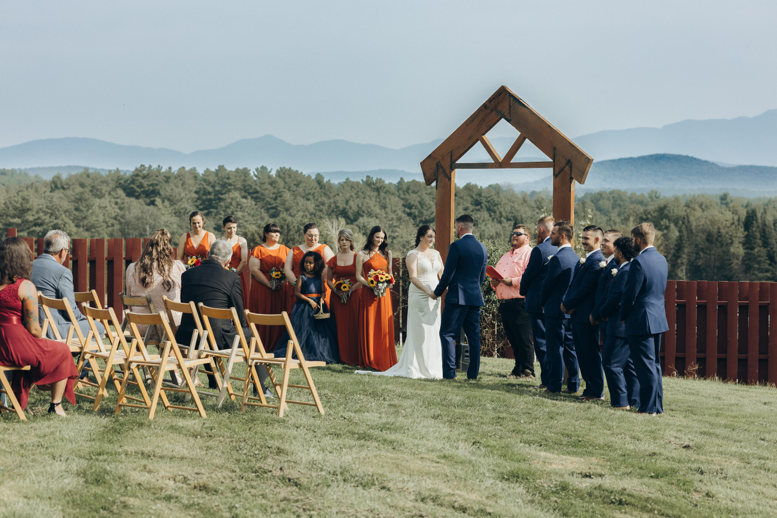 wedding ceremony in northern Vermont.