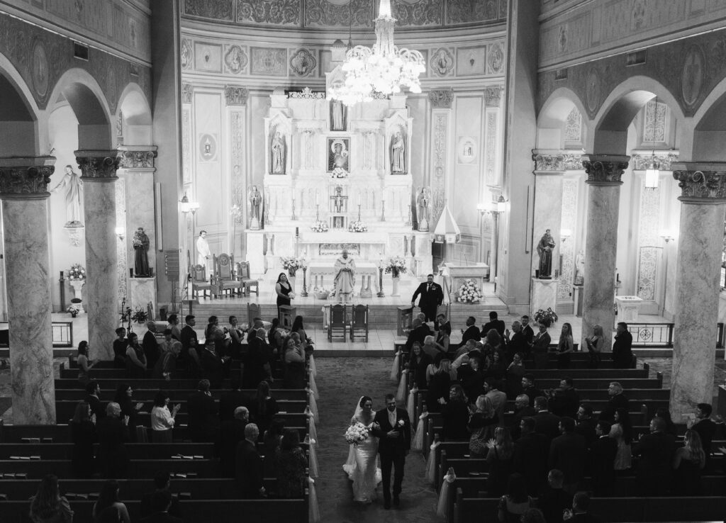 Catholic basilica in central Massachusetts. Wedding ceremony. Wedding photographer in Massachusetts.  